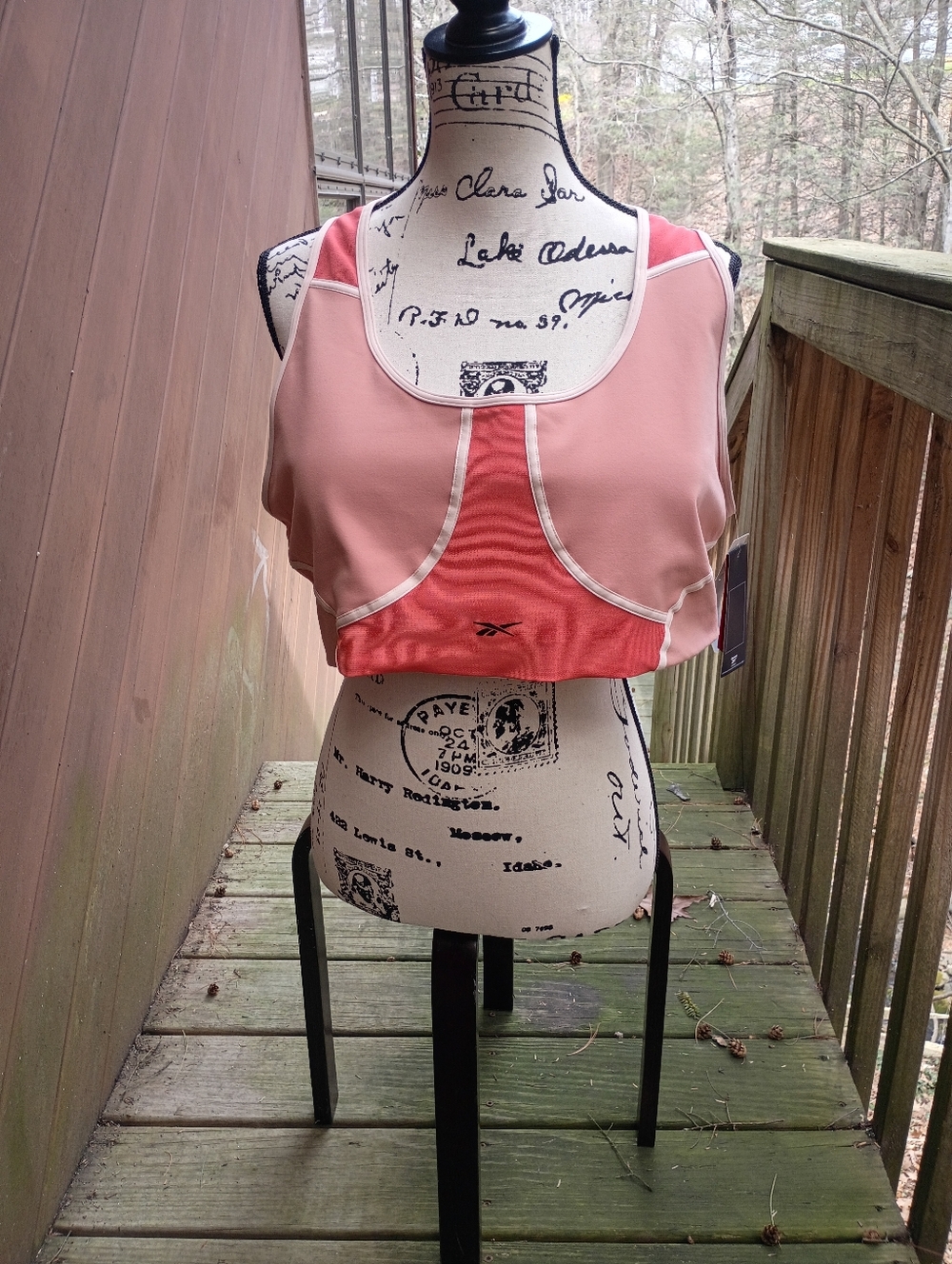 #1107 Reebok TS Lux Racer Sports Bra Activewear